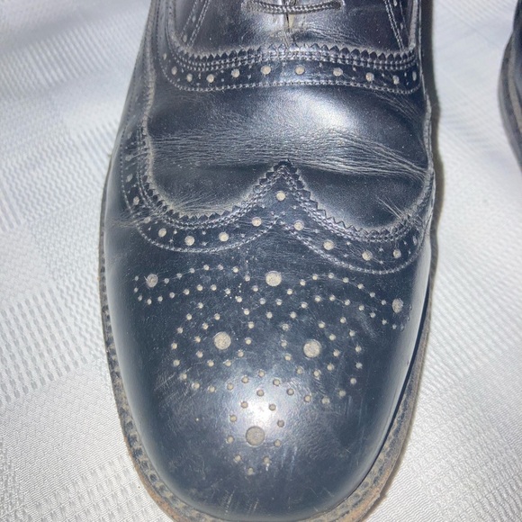 Men's Black Leather Dress Shoes - Picture 2 of 8